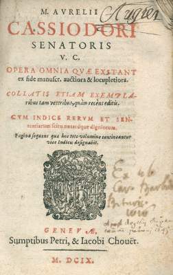 Bild Nr.1: 122-94 Cassiodorus,M.A.: (Alte Drucke, Handschriften und Theologie)