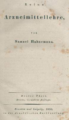 Bild Nr.1: 122-954 Hahnemann,S.: (Medizin, Homöopathie)