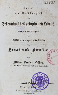 Bild Nr.1: 122-957 Lessing,M.B.: (Medizin)