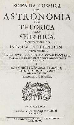 Bild Nr.1: 122-994 Sturm,J.C.: (Verschiedene Gebiete - Varia, Astronomie)