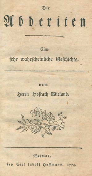 Große Abbildung Nr.1: 123-1008 Wieland,(C.M.).: (Literatur und illustrierte Bücher bis 19.Jahrhundert)