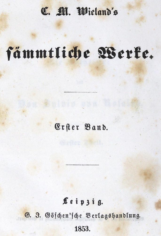Große Abbildung Nr.1: 123-1009 Wieland,C.M.: (Literatur und illustrierte Bücher bis 19.Jahrhundert)