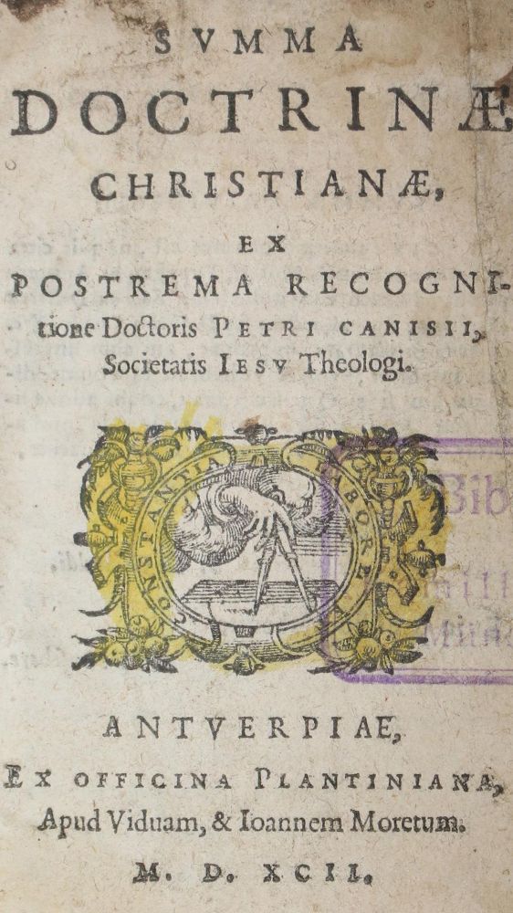 Große Abbildung Nr.1: 123-101 Canisius,P.: (Alte Drucke, Handschriften und Theologie)