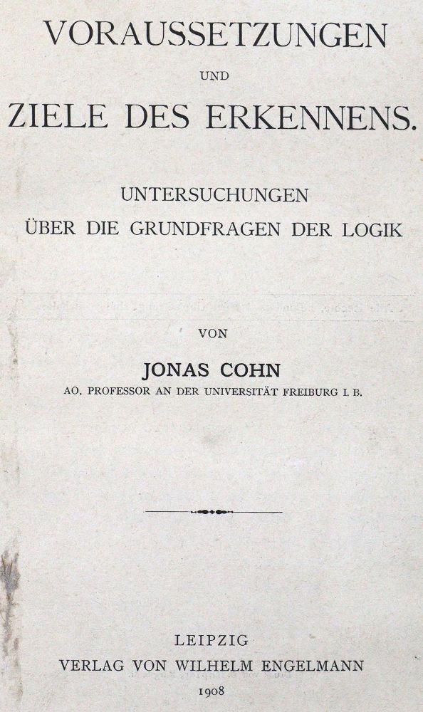 Große Abbildung Nr.1: 123-1064 Cohn,J.: (Literatur und illustrierte Bücher 20.Jahrhundert - Alte Literatur in modernen Ausgaben)