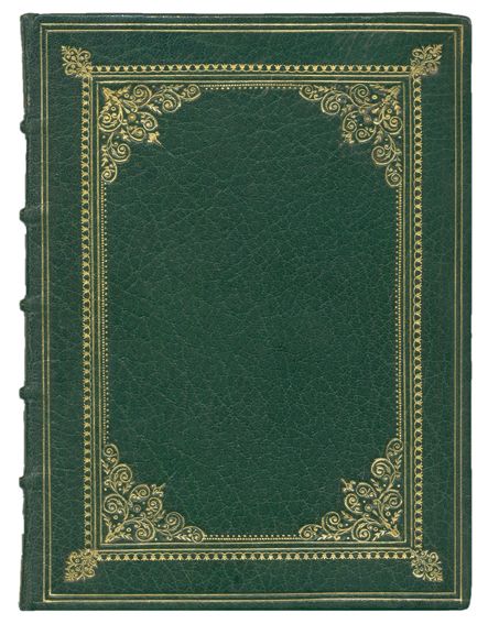 Große Abbildung Nr.1: 123-1079 Grüner Ledereinband: (Einband)