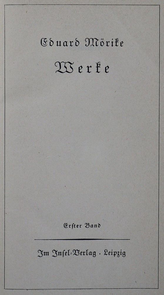 Große Abbildung Nr.1: 123-1081 Mörike,E.: (Einband)
