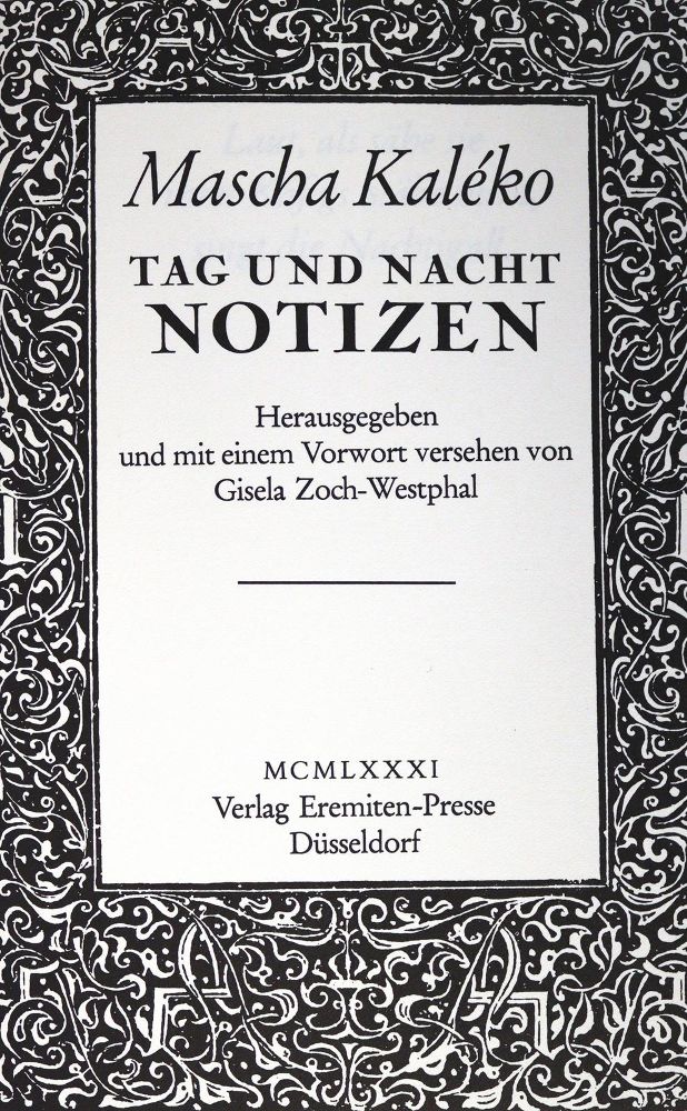 Große Abbildung Nr.1: 123-1088 Eremiten-Presse.: (Literatur und illustrierte Bücher 20.Jahrhundert - Alte Literatur in modernen Ausgaben)