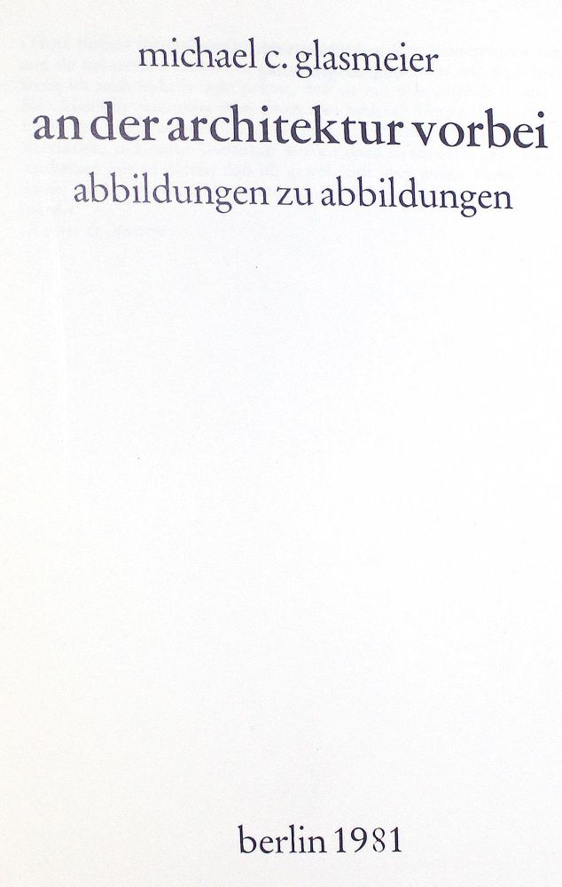 Große Abbildung Nr.1: 123-1123 Glasmeier,M.C.: (Literatur und illustrierte Bücher 20.Jahrhundert - Alte Literatur in modernen Ausgaben)