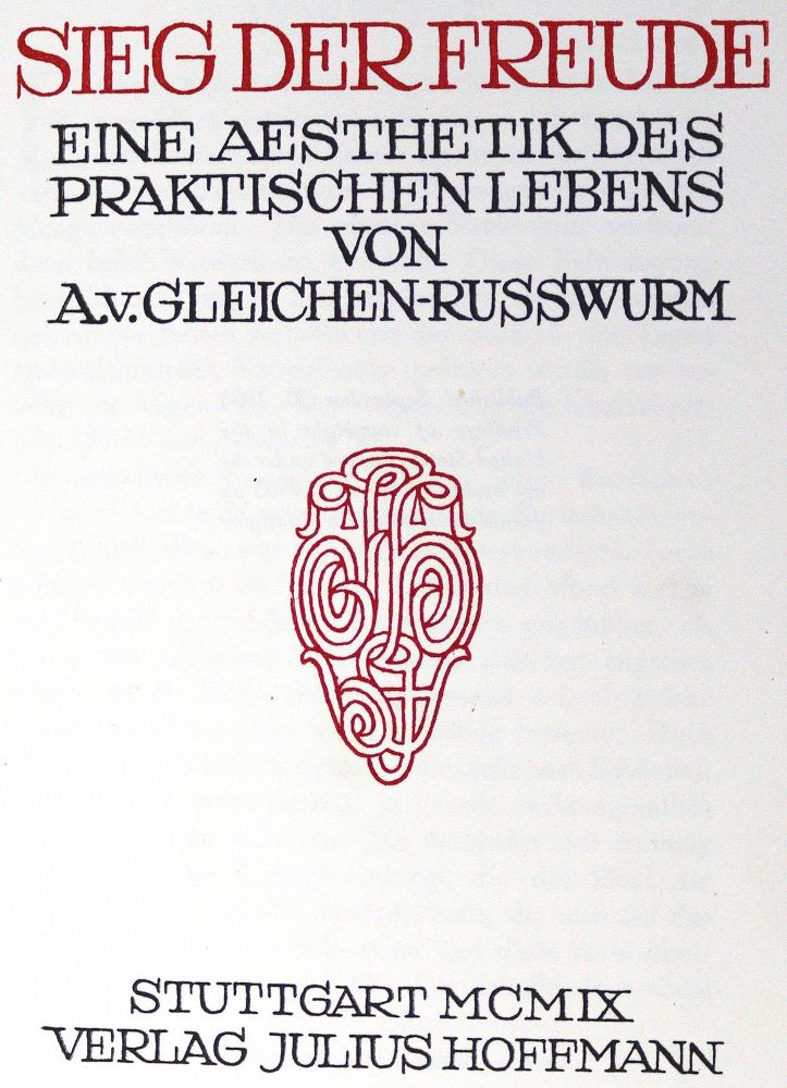 Große Abbildung Nr.1: 123-1124 Gleichen-Russwurm,A.v.: (Literatur und illustrierte Bücher 20.Jahrhundert - Alte Literatur in modernen Ausgaben)
