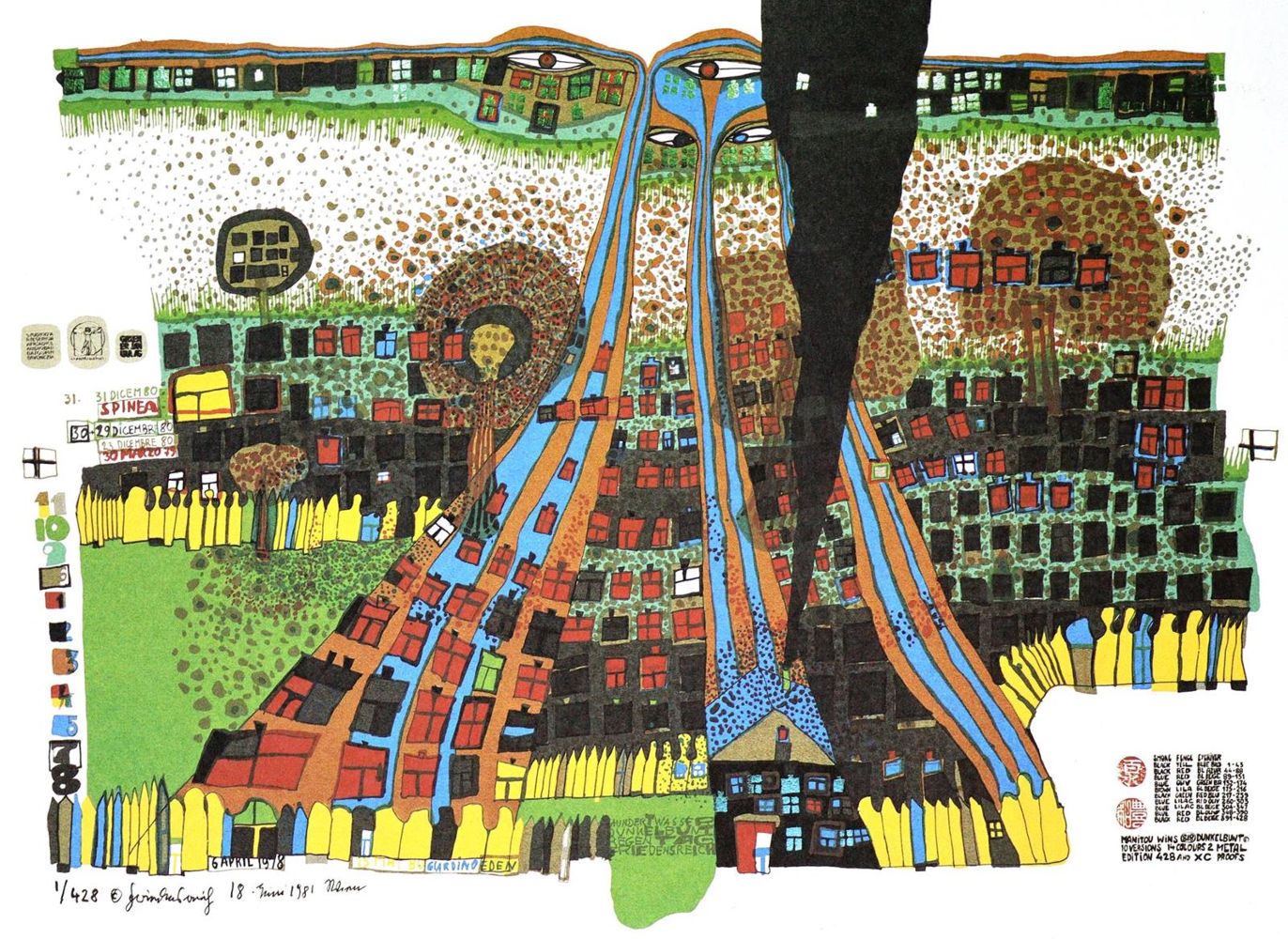 Große Abbildung Nr.1: 123-1164 Heilige Schrift, Die,: (Hundertwasser, Bibeln)