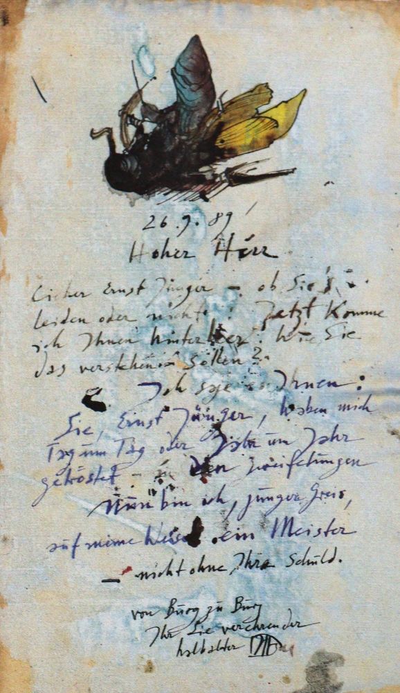 Große Abbildung Nr.1: 123-1174 Jünger,E.: (Literatur und illustrierte Bücher 20.Jahrhundert - Alte Literatur in modernen Ausgaben)