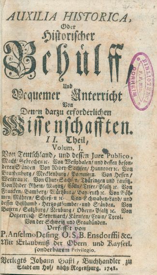 Große Abbildung Nr.1: 123-118 Desing,A.: (Alte Drucke, Handschriften und Theologie)
