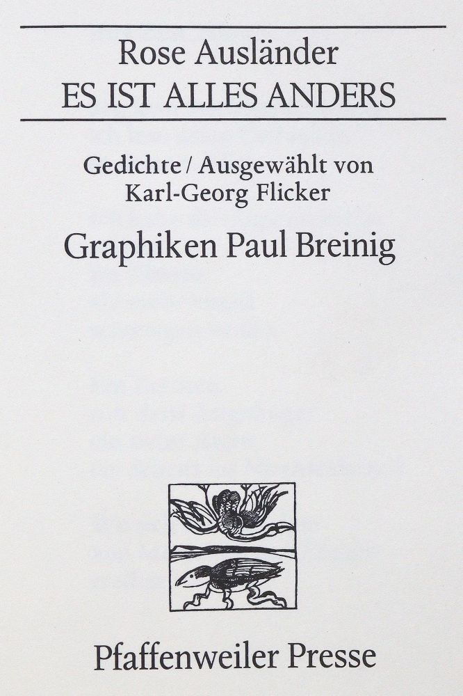 Große Abbildung Nr.1: 123-1216 Pfaffenweiler Presse.: (Literatur und illustrierte Bücher 20.Jahrhundert - Alte Literatur in modernen Ausgaben)