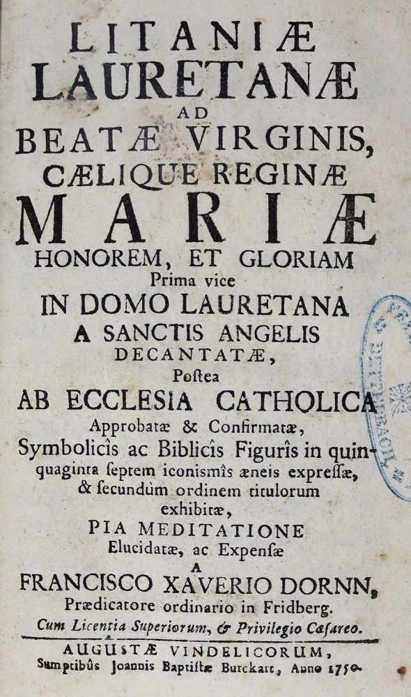 Große Abbildung Nr.1: 123-122 Dornn,F.X.: (Alte Drucke, Handschriften und Theologie)