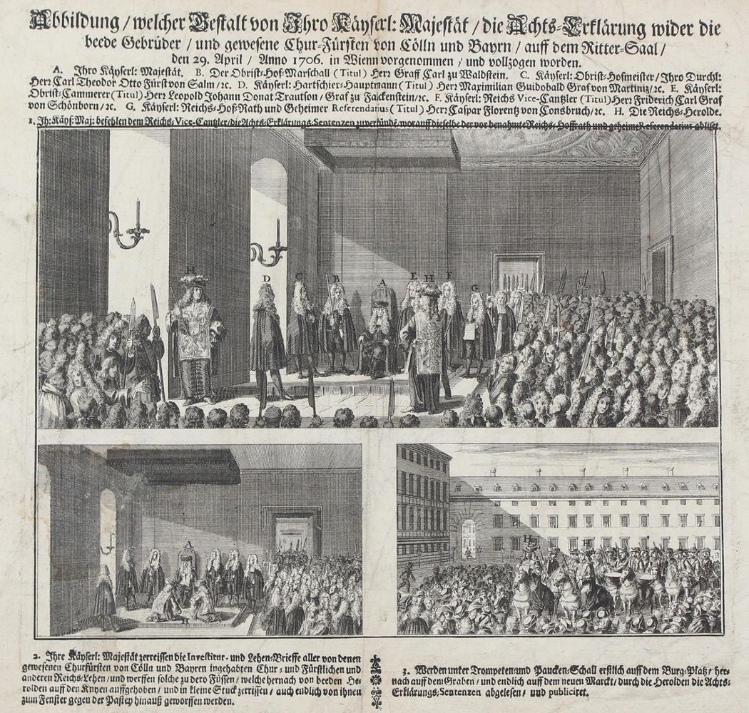 Große Abbildung Nr.1: 123-126 Reichsacht od. Privation.: (Einblattdrucke u. Flugschriften)