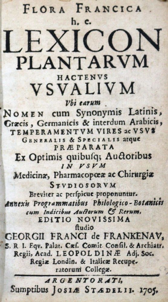 Große Abbildung Nr.2: 123-1313 Franck von Franckenau,G.v.: (Botanik)