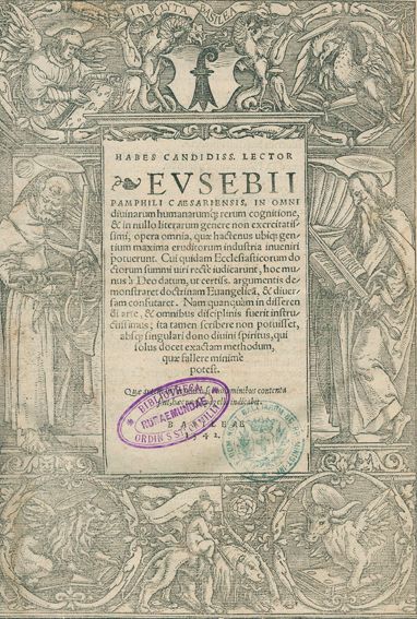 Große Abbildung Nr.1: 123-136 Eusebius Pamphilus Caesariensis.: (Alte Drucke, Handschriften und Theologie)