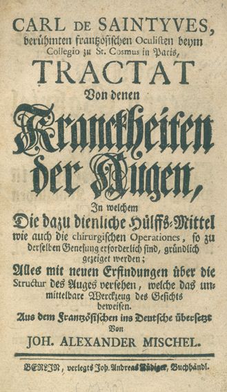 Große Abbildung Nr.1: 123-1367 Saint-Yves,C.: (Medizin, Augenheilkunde)