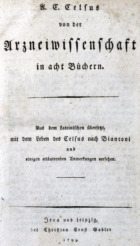 Große Abbildung Nr.1: 123-1373 Celsus,A.C.: (Medizin)