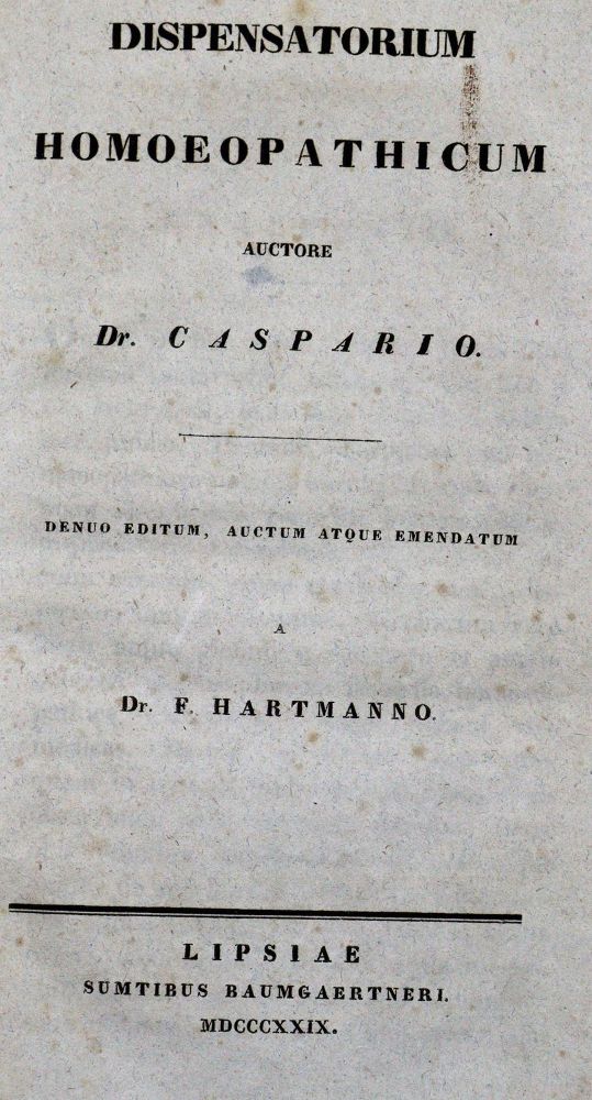 Große Abbildung Nr.1: 123-1382 Hartmann,F.: (Medizin, Homöopathie)