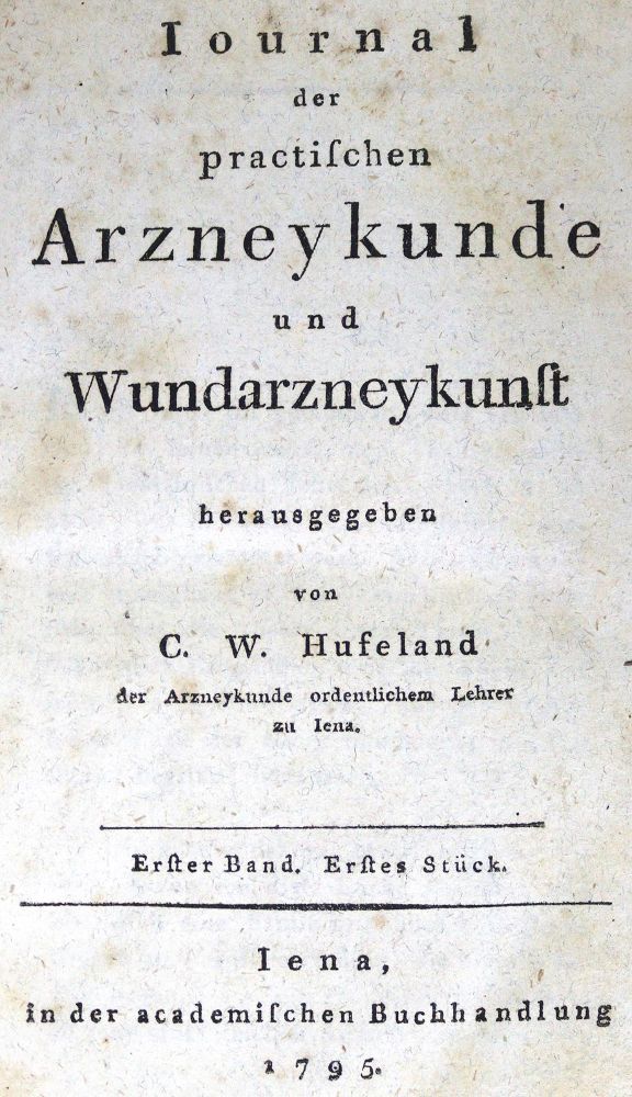 Große Abbildung Nr.2: 123-1384 Hufeland,C.W. (Hrsg.).: (Medizin)