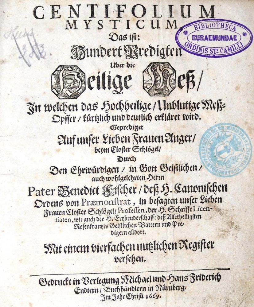 Große Abbildung Nr.1: 123-141 Fischer,B.: (Alte Drucke, Handschriften und Theologie)