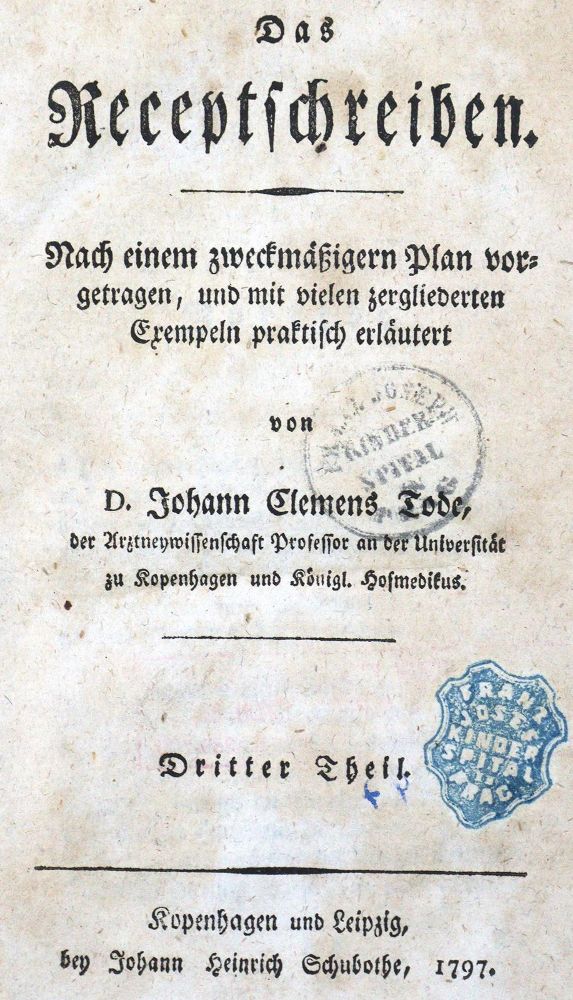 Große Abbildung Nr.1: 123-1432 Tode,J.C.: (Medizin)