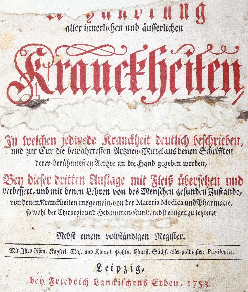 Große Abbildung Nr.1: 123-1435 Woyt,J.J.: (Medizin)