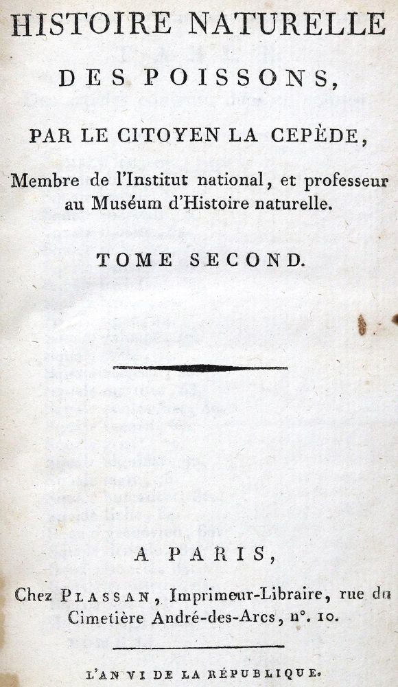 Große Abbildung Nr.1: 123-1438 La Cepede (d.i. B.G.E.M. de la Ville-sur-Illon).: (Zoologie, Fische)