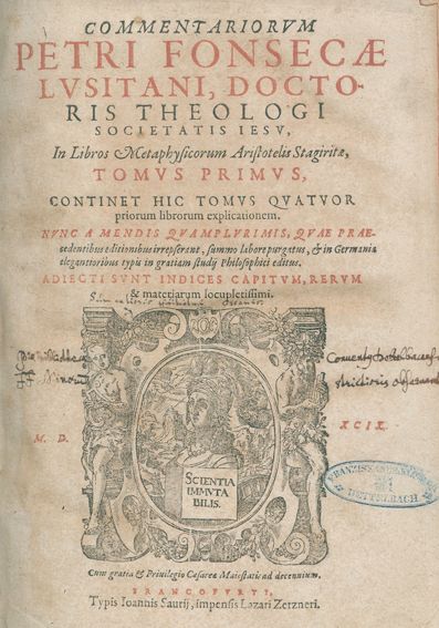 Große Abbildung Nr.1: 123-144 Fonseca,P.: (Alte Drucke, Handschriften und Theologie)
