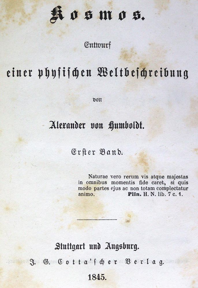 Große Abbildung Nr.1: 123-1509 Humboldt,A.v.: (Verschiedene Gebiete - Varia)