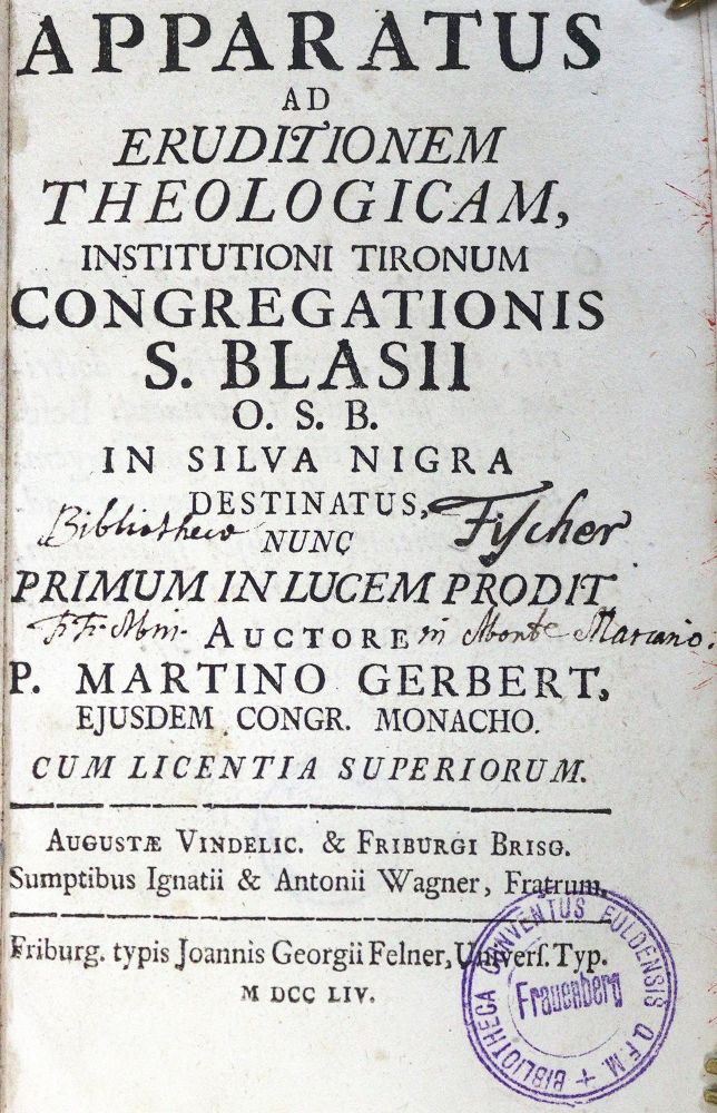 Große Abbildung Nr.1: 123-155 Gerbert,M.: (Alte Drucke, Handschriften und Theologie)