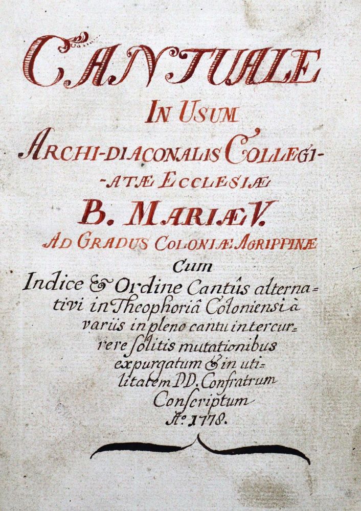 Große Abbildung Nr.1: 123-157 Cantuale: (Gesangbücher, Handschriften)