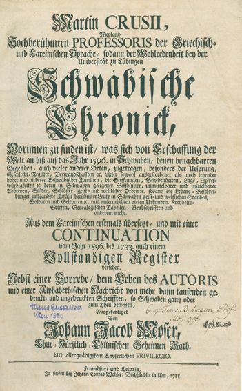 Große Abbildung Nr.1: 123-1588 Crusius, M.: (Deutschland, Baden-Württemberg)