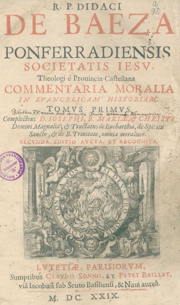 Große Abbildung Nr.1: 123-16 Baeza,D.d.: (Alte Drucke, Handschriften und Theologie)