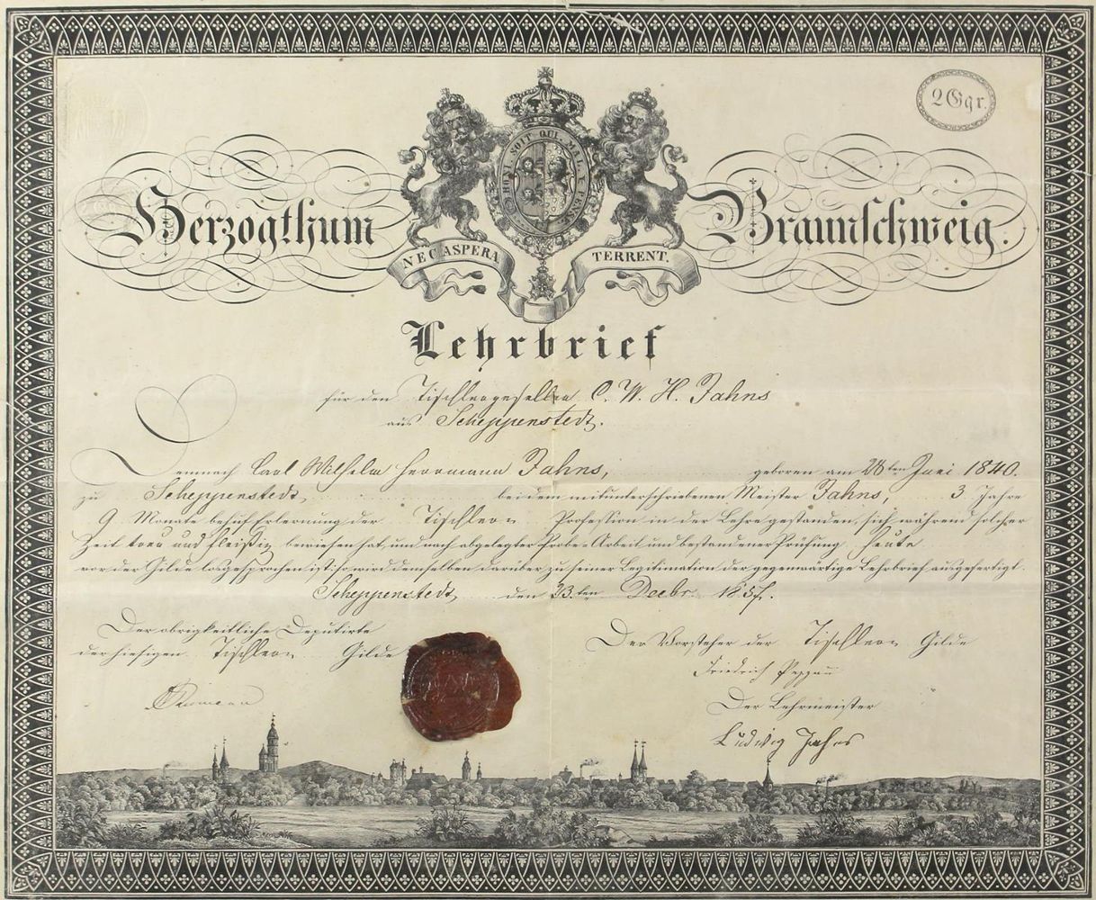 Große Abbildung Nr.1: 123-1614 Lehrbrief.: (Deutschland, Braunschweig)