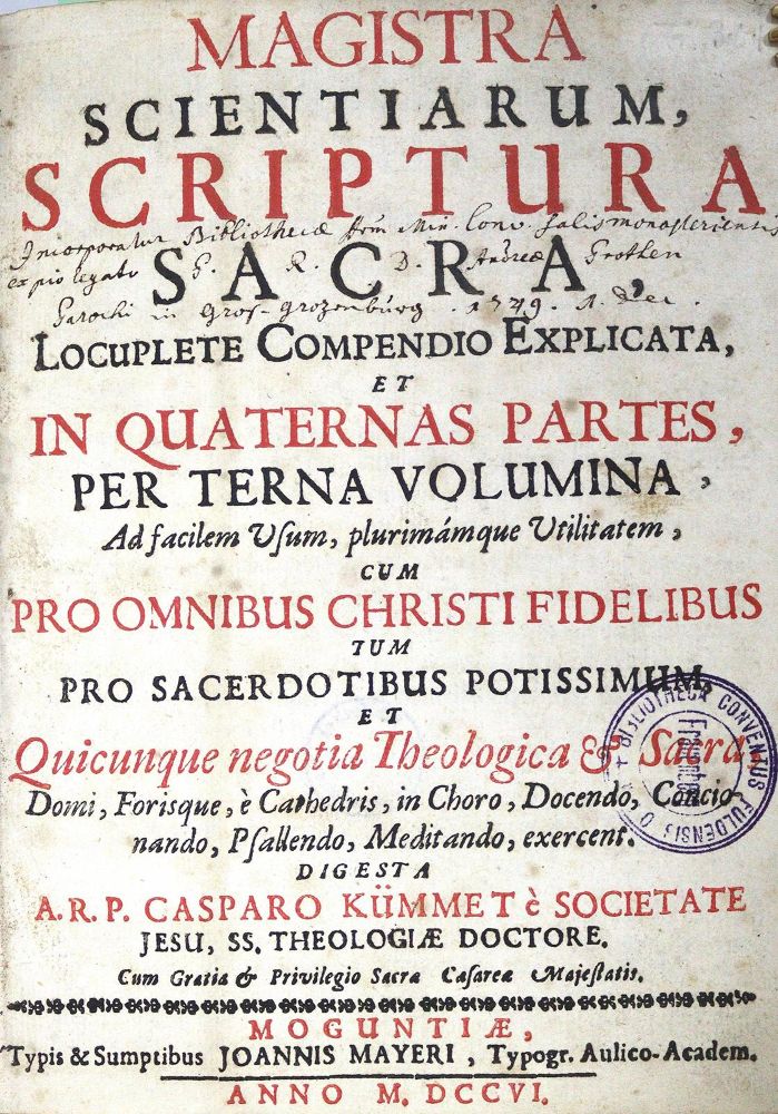 Große Abbildung Nr.1: 123-162 Glass,S.: (Alte Drucke, Handschriften und Theologie)