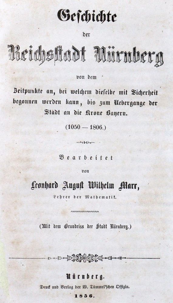 Große Abbildung Nr.1: 123-1652 Marx,L.A.W.: (Deutschland, Nürnberg)