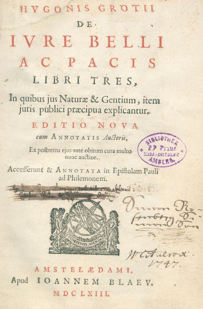 Große Abbildung Nr.1: 123-168 Grotius,H.: (Alte Drucke, Handschriften und Theologie)