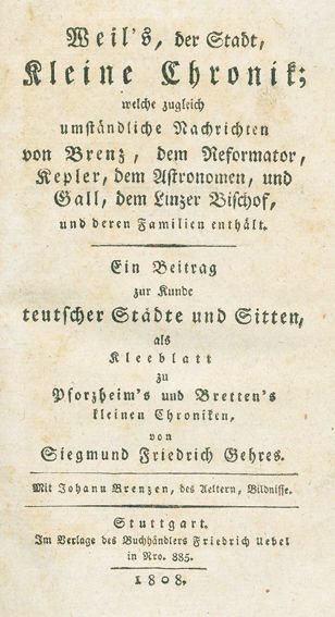 Große Abbildung Nr.1: 123-1705 Gehres,S.F.: (Deutschland, Weil der Stadt)
