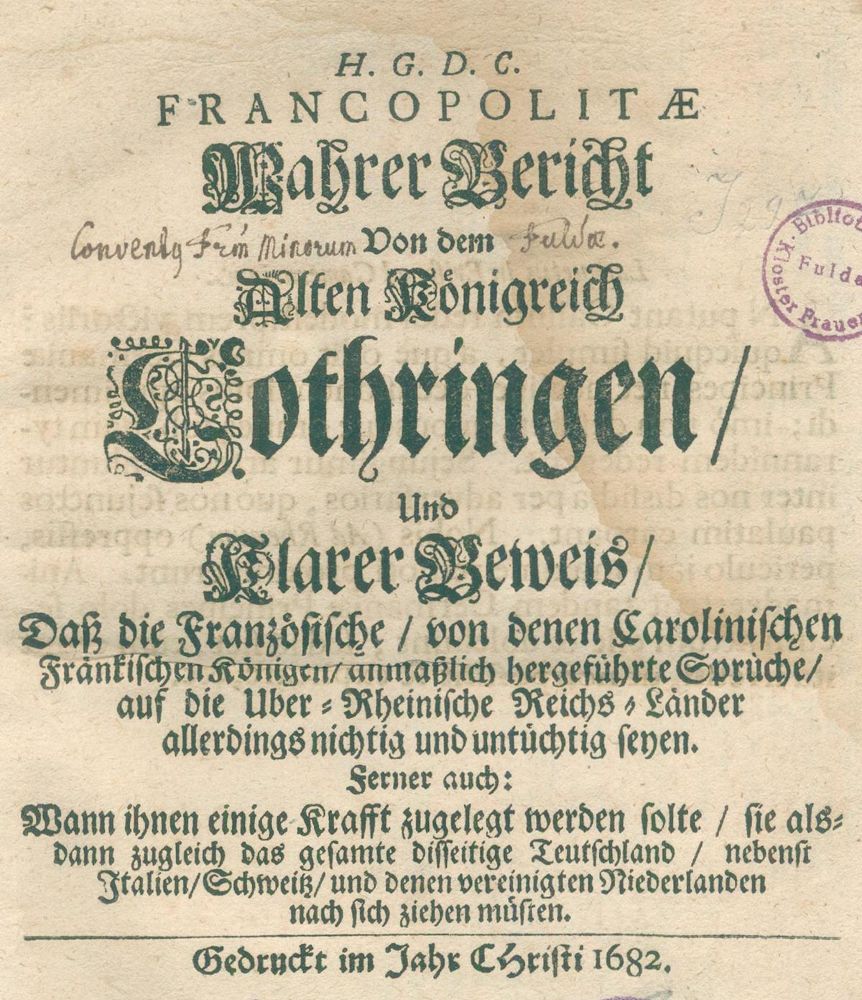 Große Abbildung Nr.1: 123-1713 Francopolita,H.G.D.C. (d.i. C.G.Franckenstein ?).: (Frankreich)