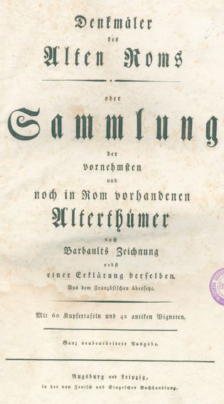 Große Abbildung Nr.1: 123-1738 Kilian,G.C. u. J.Barbault.: (Italien, Rom)