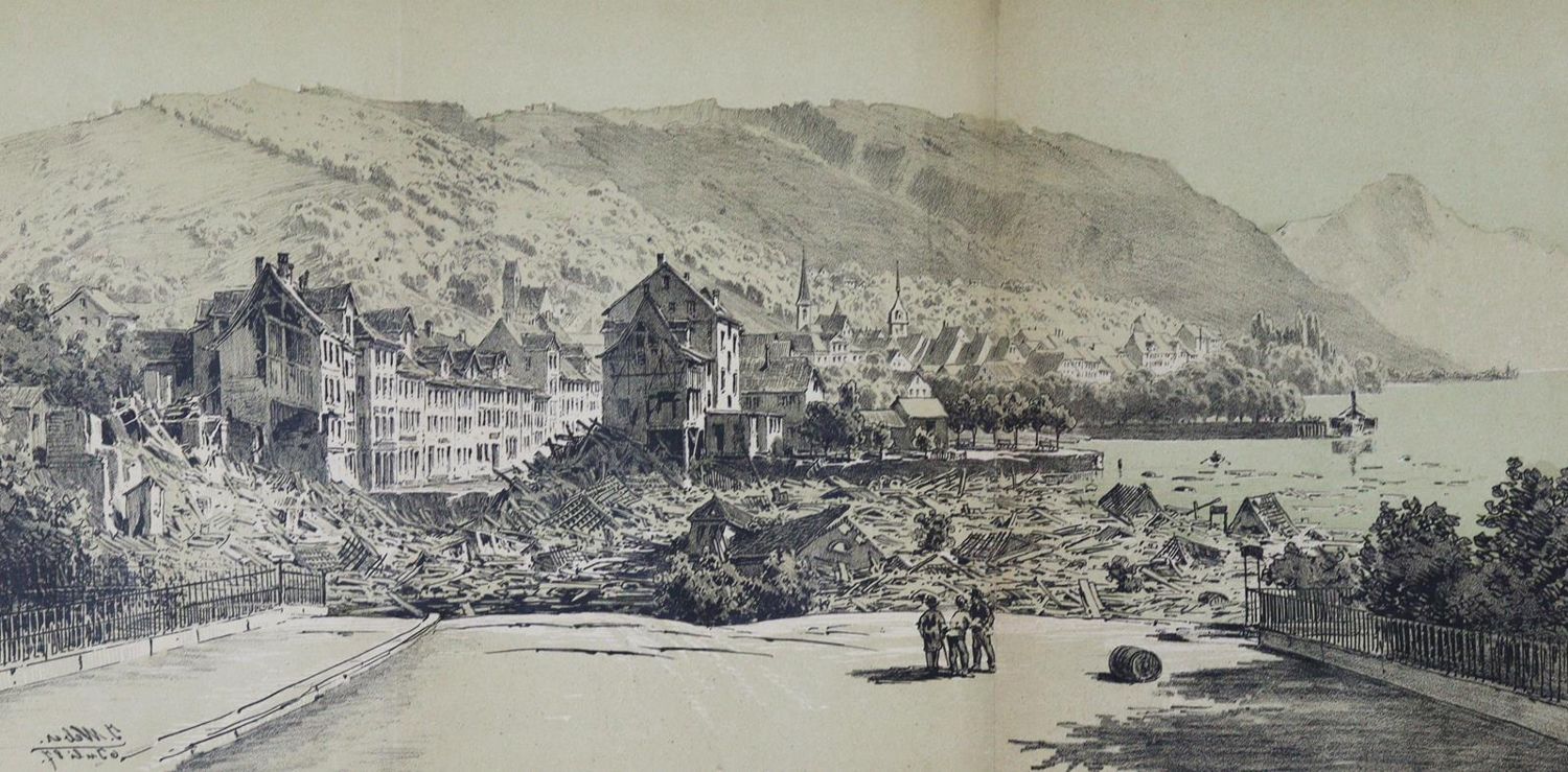 Große Abbildung Nr.1: 123-1776 Katastrophe in Zug, Die,: (Schweiz, Zug)