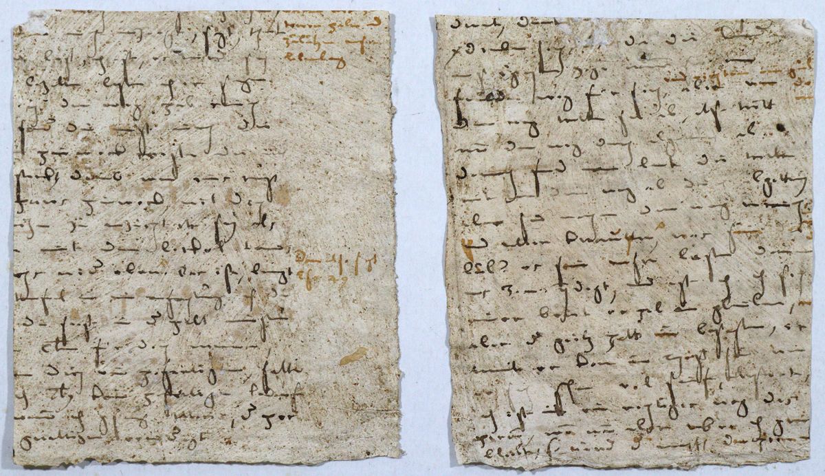 Große Abbildung Nr.21: 123-179 Notariatstexte.: (Handschriften, Einbandmakulatur)