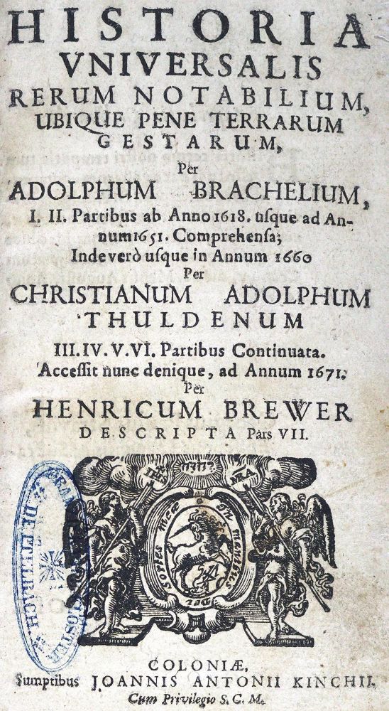 Große Abbildung Nr.1: 123-1799 Brachelius,A.: (Verschiedene Länder - Geschichte)