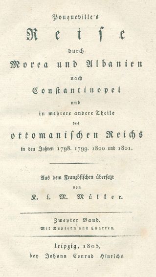 Große Abbildung Nr.1: 123-1836 Pouqueville,F.C.H.L.: (Verschiedene Länder - Geschichte)