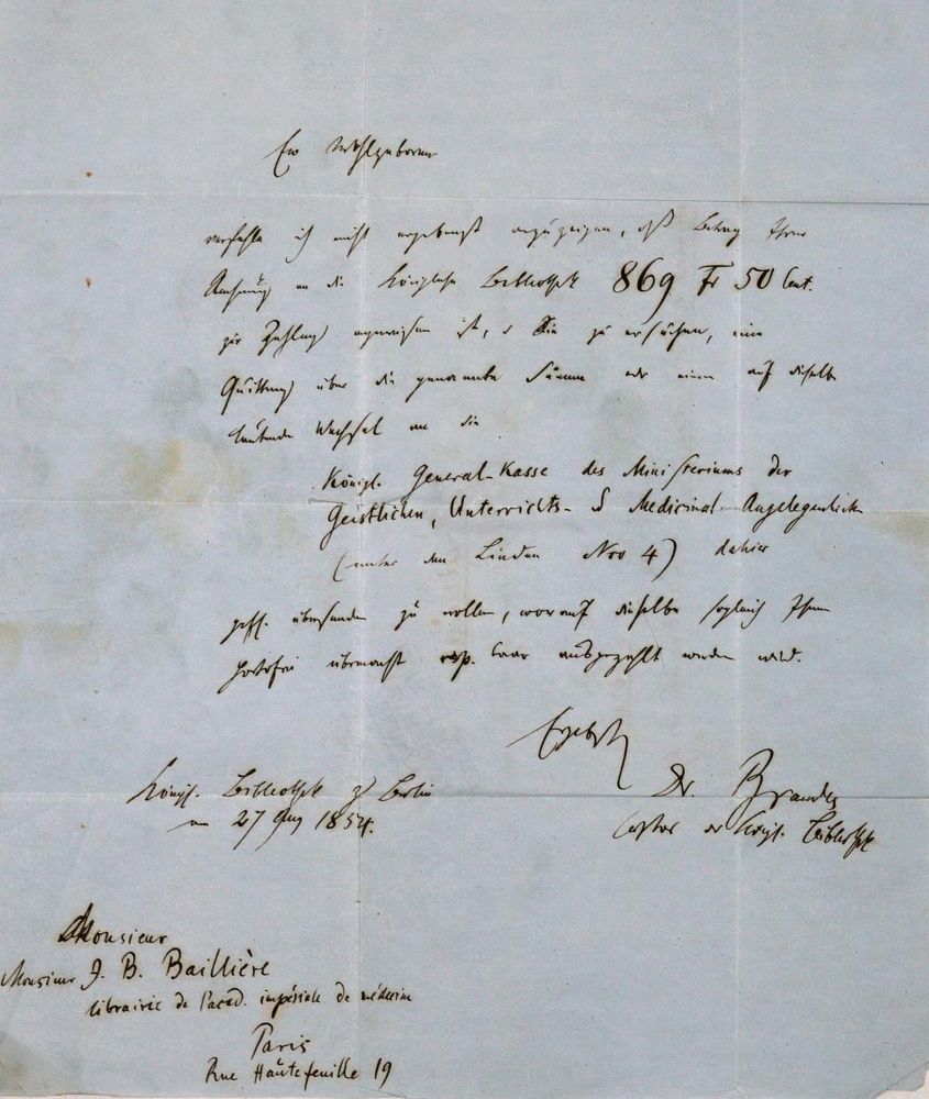 Große Abbildung Nr.1: 123-1861 Brandes, Carl Heinrich,: (Autographen)