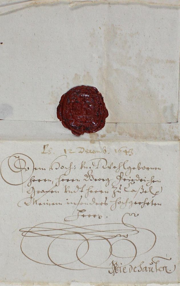 Große Abbildung Nr.2: 123-1867 Dreißigjähriger Krieg.: (Autographen)