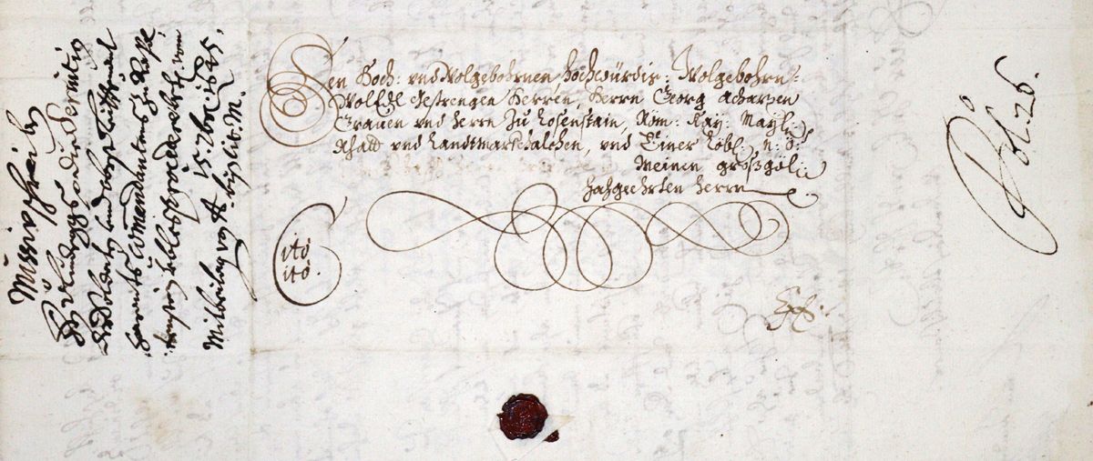 Große Abbildung Nr.2: 123-1871 Brief: (Dreissigjähriger Krieg, Niederösterreich)