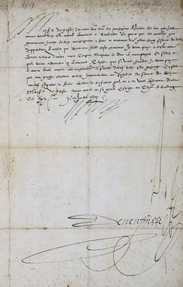 Große Abbildung Nr.1: 123-1888 Heinrich III.,: (Autographen)